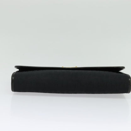 Christian Dior Vintage Trotteur Chain Canvas, Black, Canvas, Shoulder Bag
