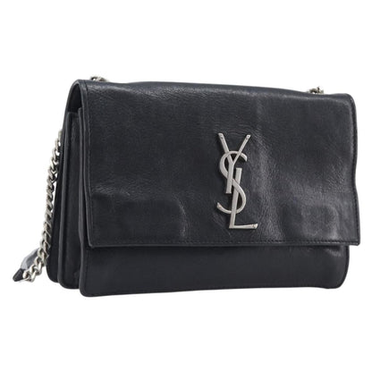 Saint Laurent West Hollywood Leather, Black, Leather, Shoulder Bag