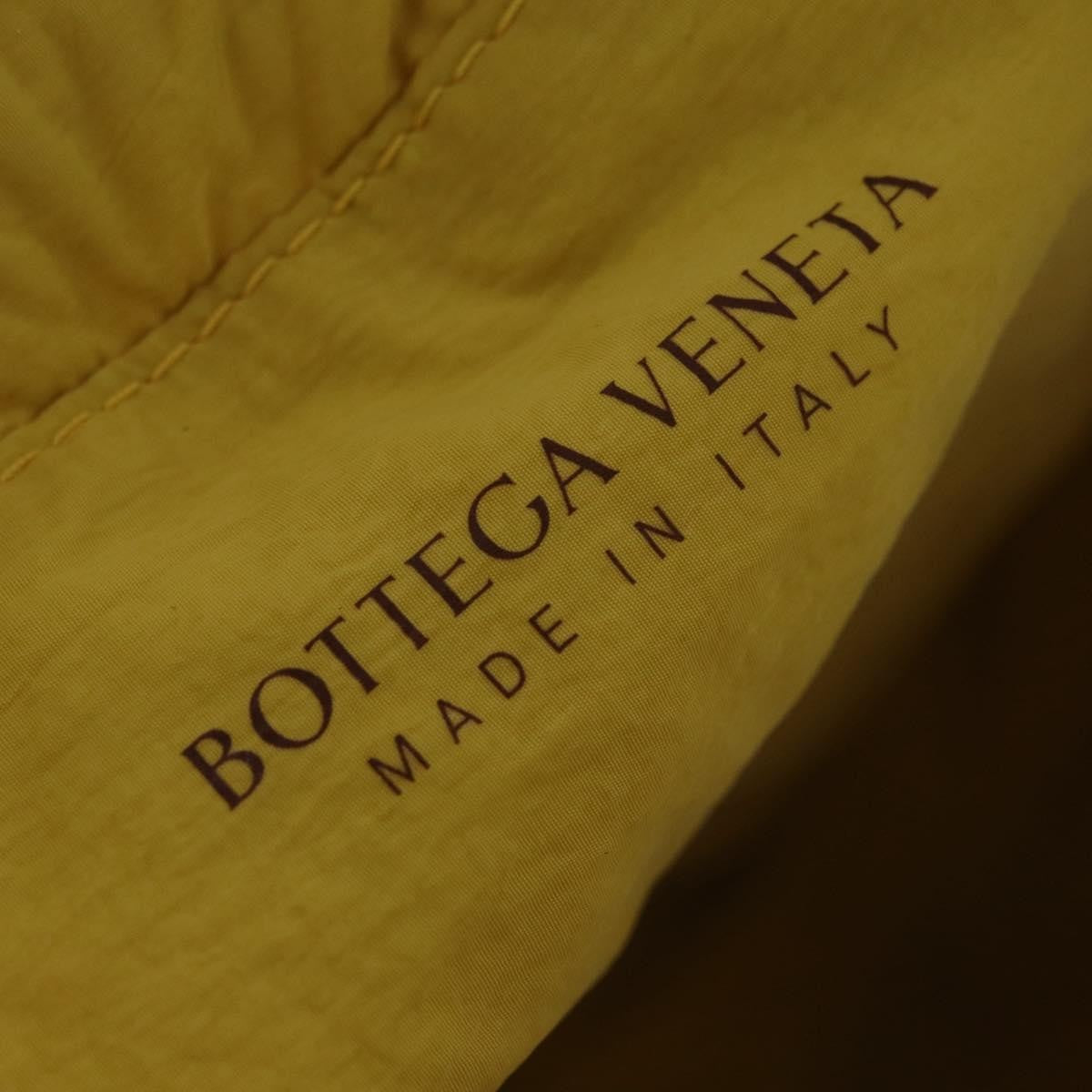 Bottega Veneta Shell Leather, Yellow, Leather, Handbag