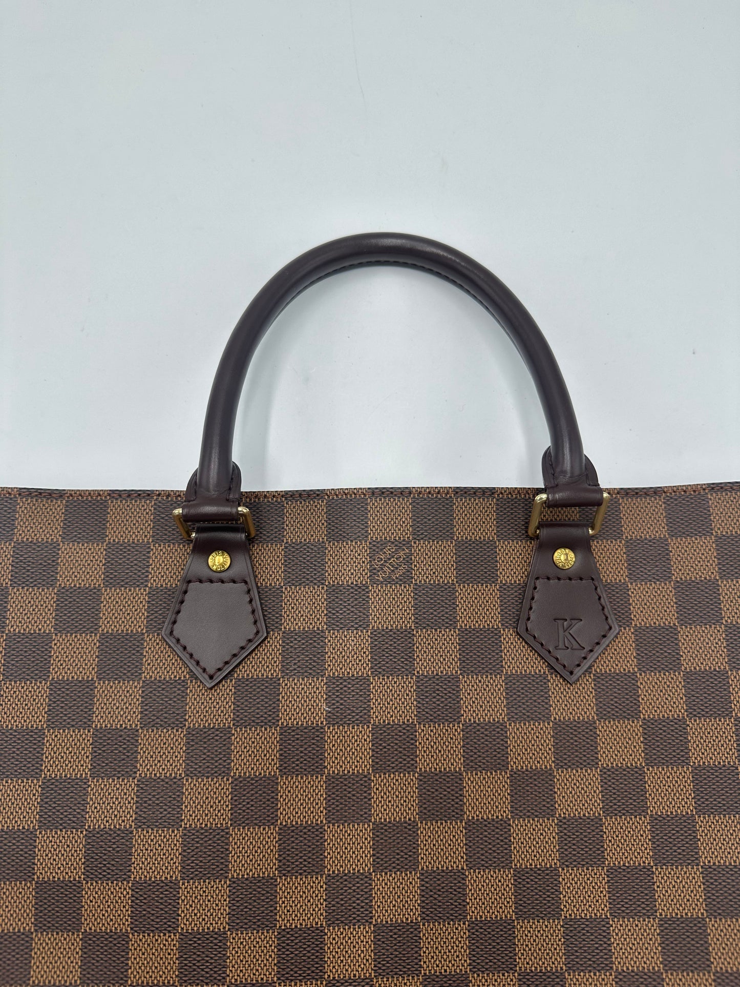 Louis Vuitton Sac Plat Bag Damier, BROWN, CANVAS, Handbag