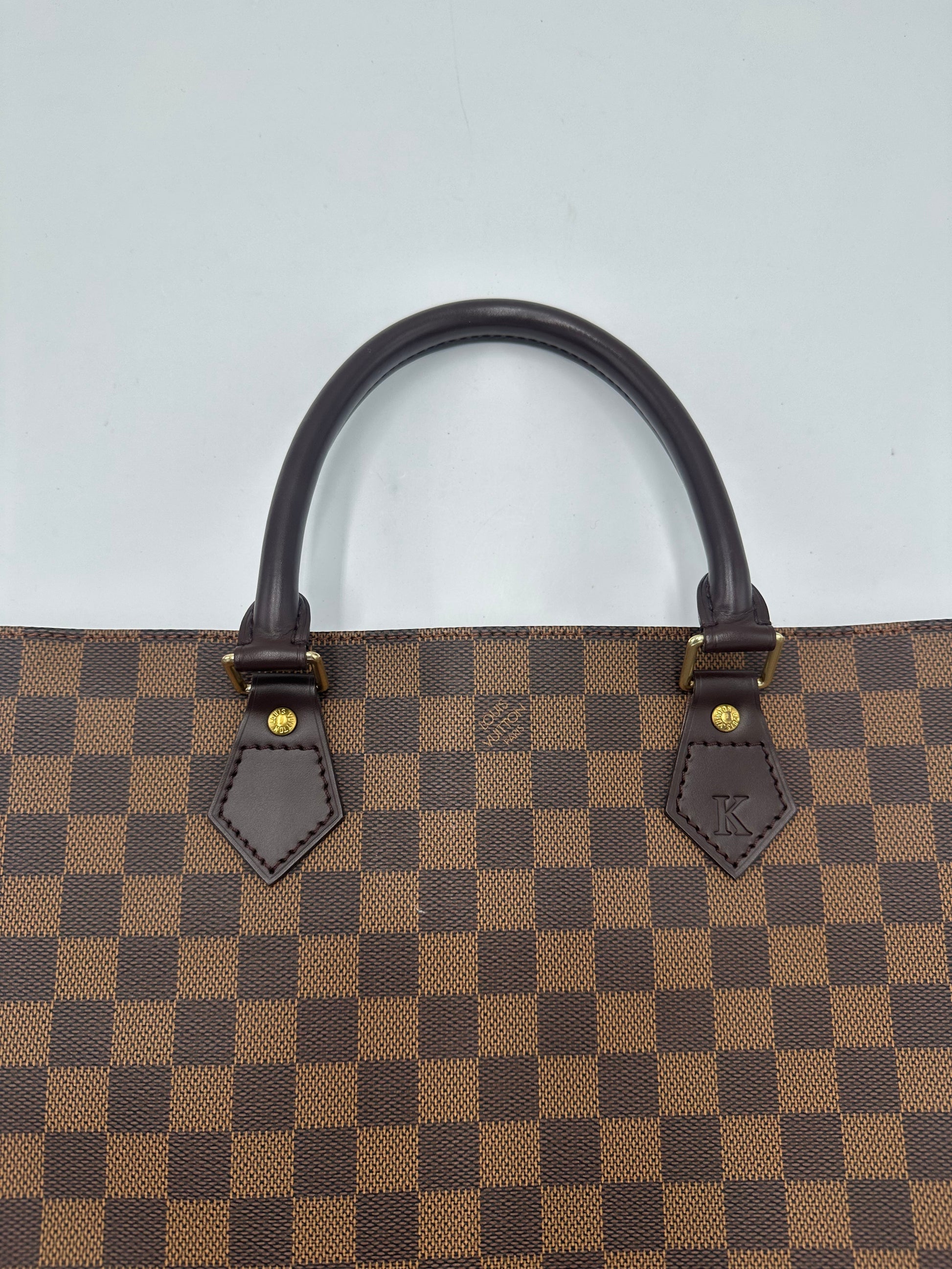 Louis Vuitton Sac Plat Bag Damier, BROWN, CANVAS, Handbag