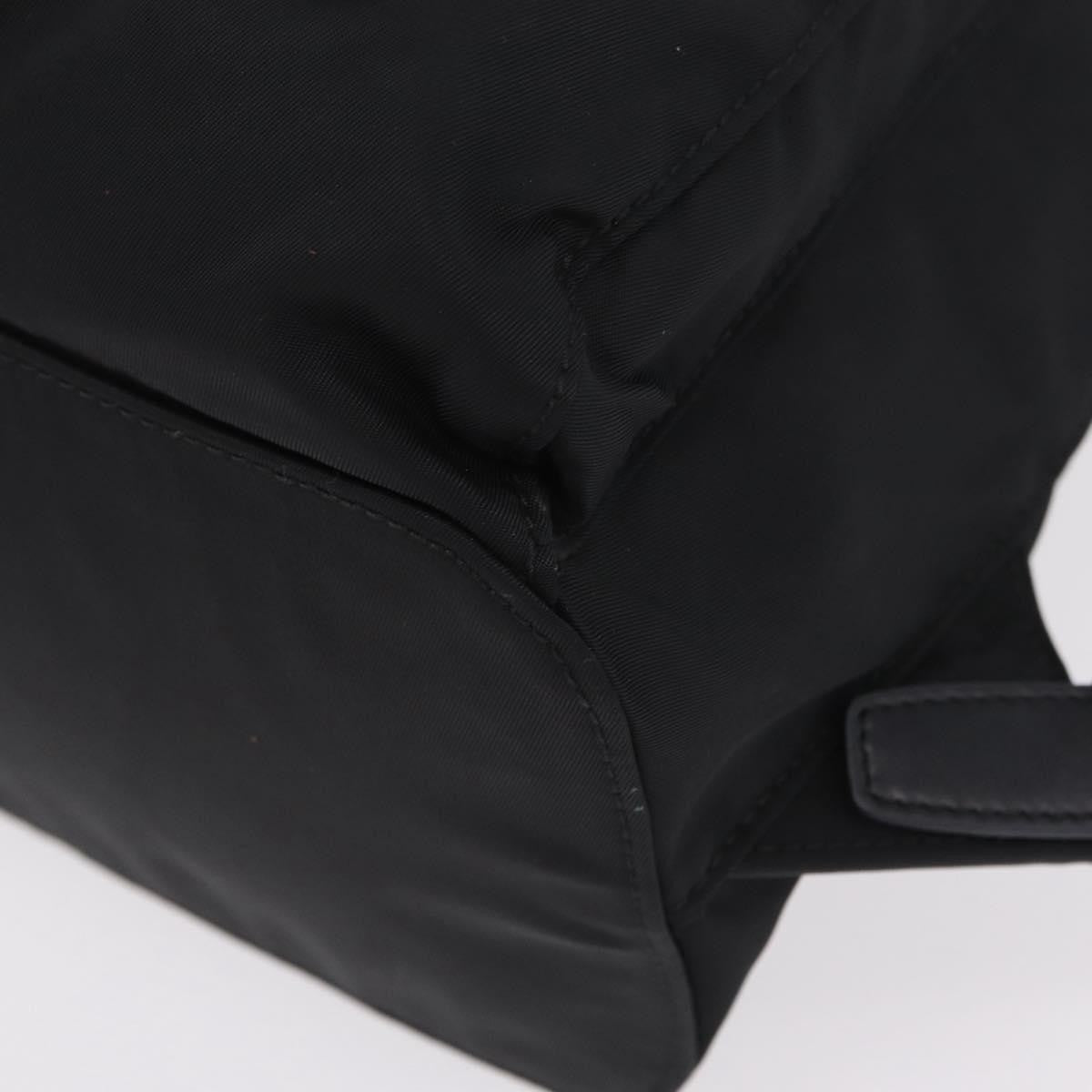 Prada Double Pocket Backpack Chain Re-Nylon, Black, Nylon, Shoulder Bag