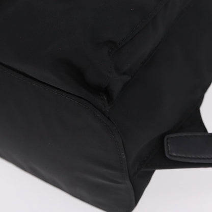 Prada Double Pocket Backpack Chain Re-Nylon, Black, Nylon, Shoulder Bag