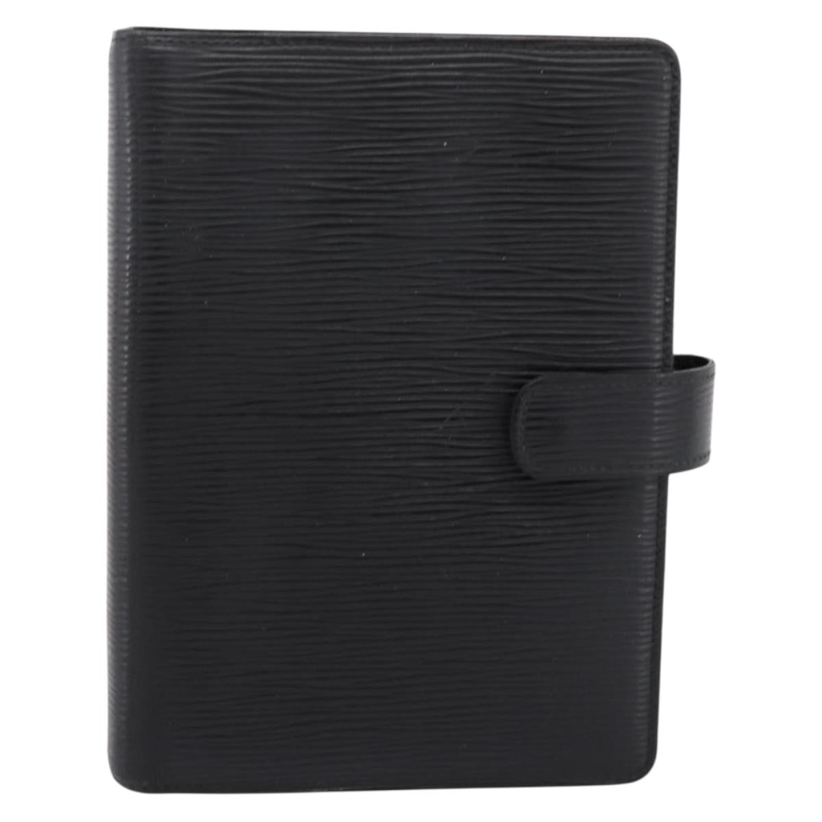 Louis Vuitton Agenda Cover Epi Leather, Black, Leather, Wallet