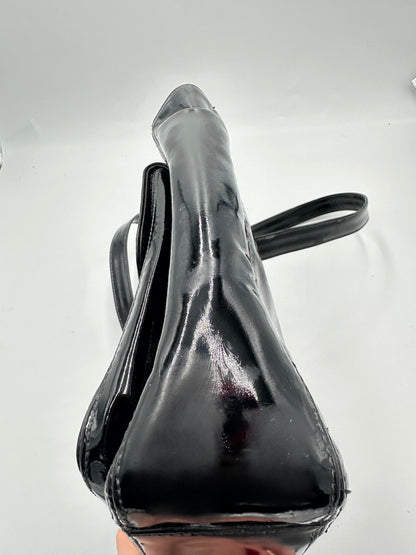 Chanel BLACK PATENT LEATHER HANDBAG diana, Black, Patent Leather, Shoulder Bag