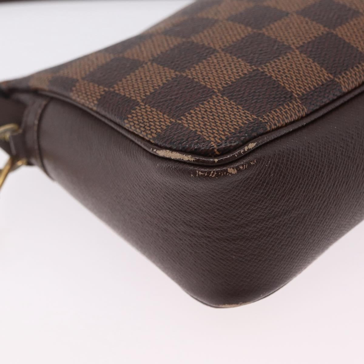Louis Vuitton Trousse Make Up Damier, Brown, Canvas, Clutch
