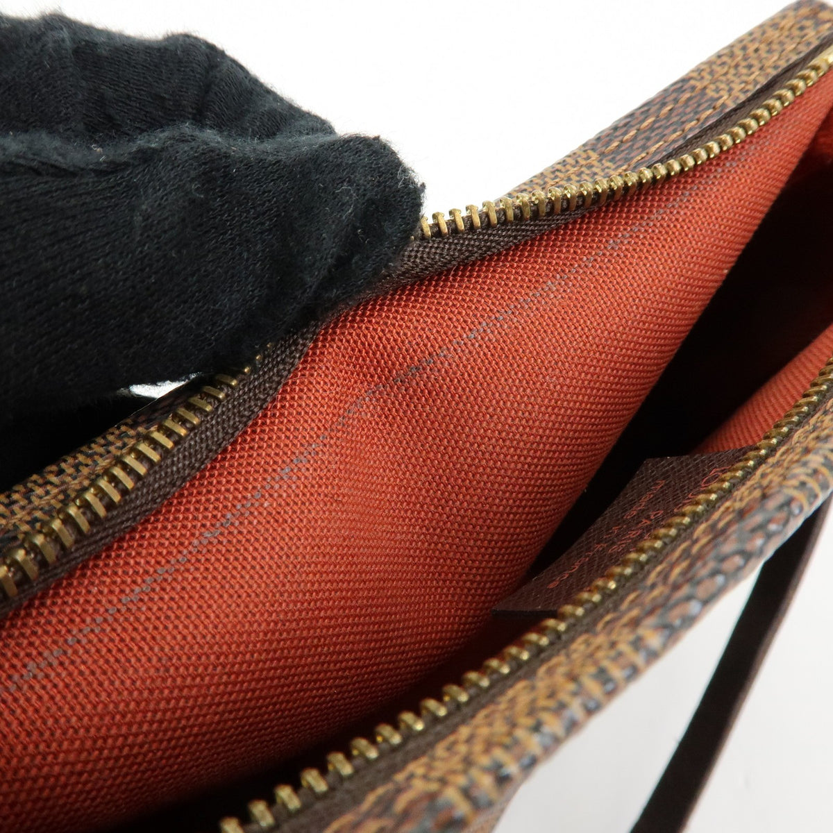 Louis Vuitton Trousse Make Up Damier, Brown, Canvas, Clutch