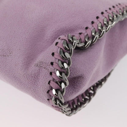 Stella McCartney Falabella Fold Over Shaggy Deer, Pink, Polyester, Crossbody Bag