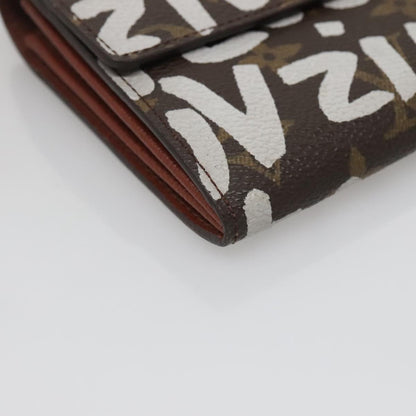 Louis Vuitton Porte Monnaie Credit, Brown, Canvas, wallet