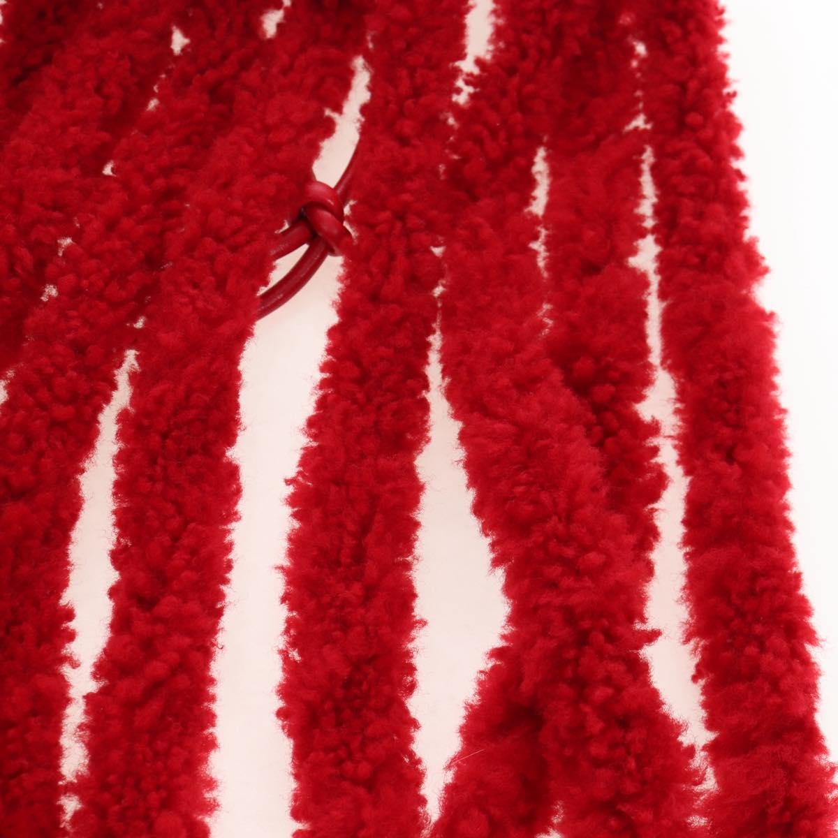 Bottega Veneta The Fringe Leather, Red, Textile, Clutch