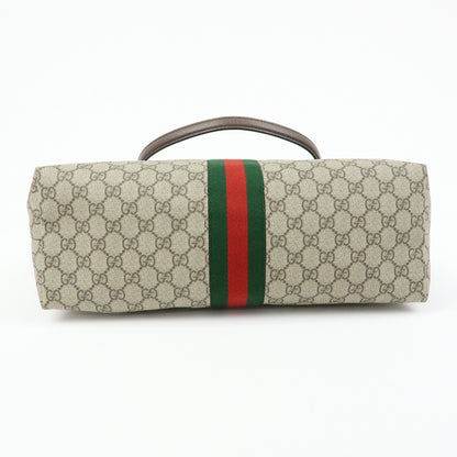 Gucci Ophidia Shopping GG Coated Canvas, Beige, Canvas, Tote Bag