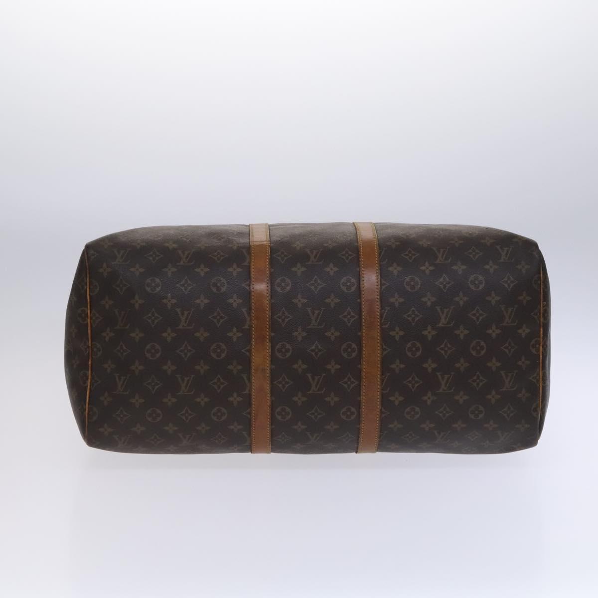 Louis Vuitton Keepall 55, Brown, Canvas, travel