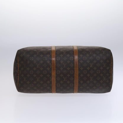 Louis Vuitton Keepall 55, Brown, Canvas, travel