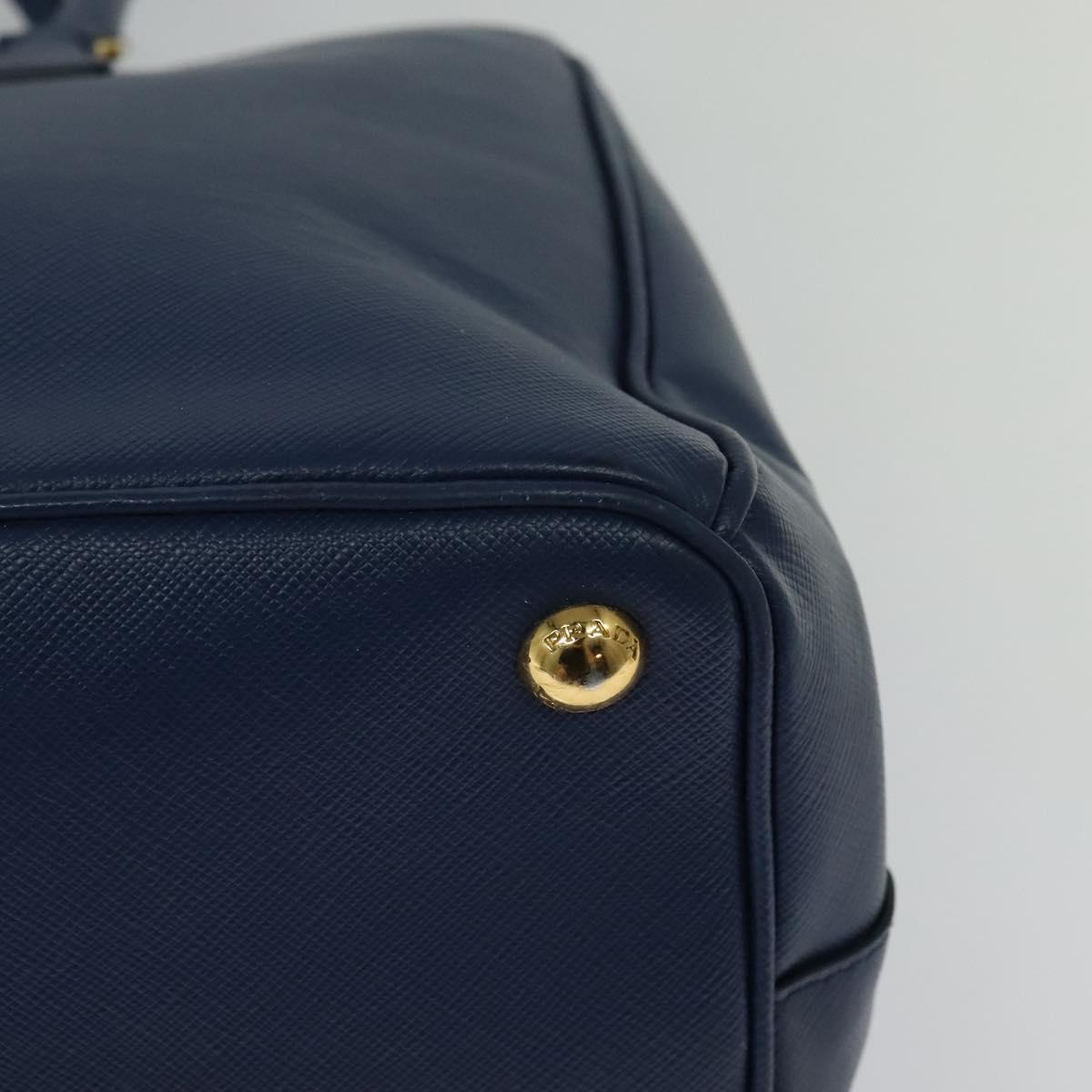 Prada Galleria, Blue, Leather, handbag
