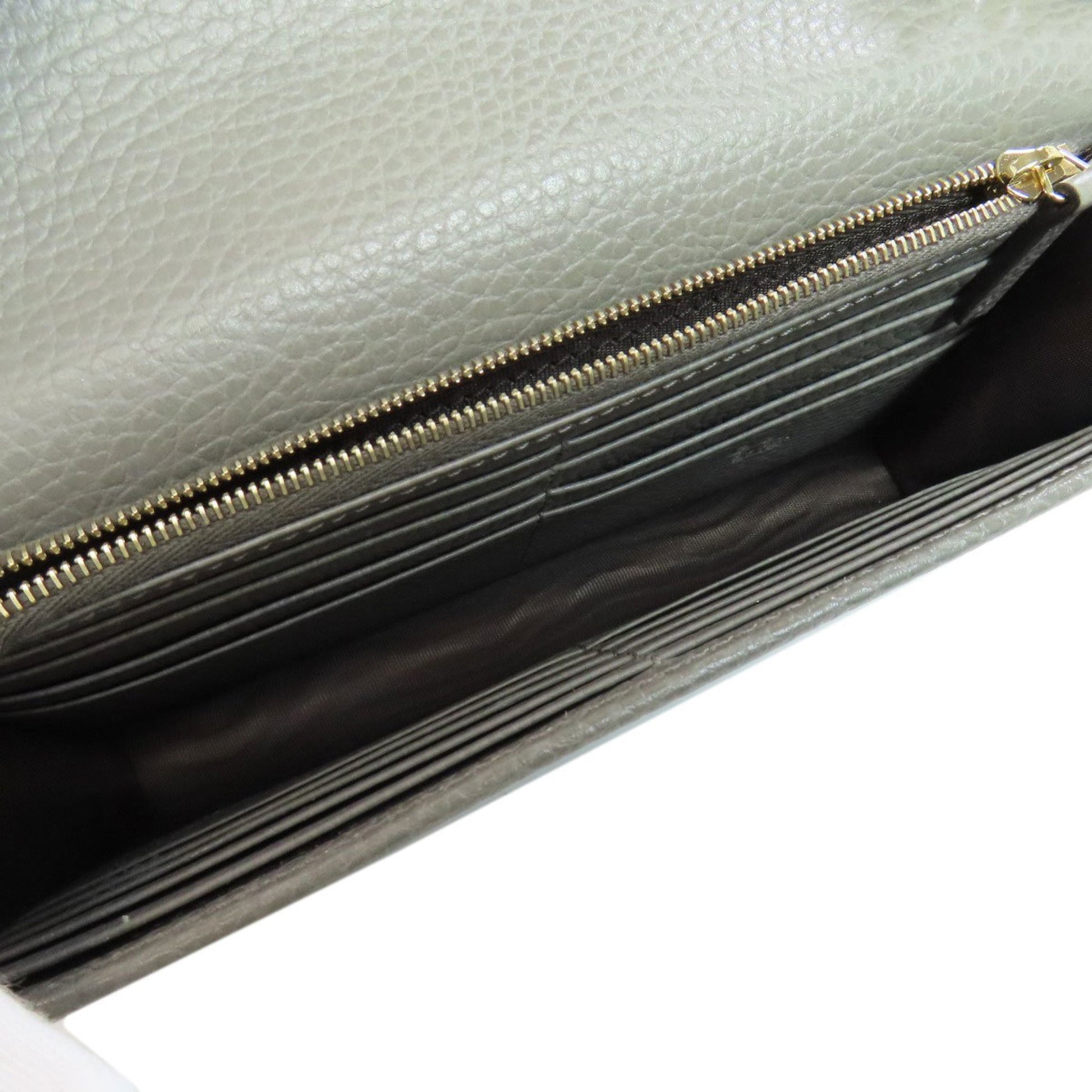 Gucci Wallet on Chain, Grey, Leather, clutch