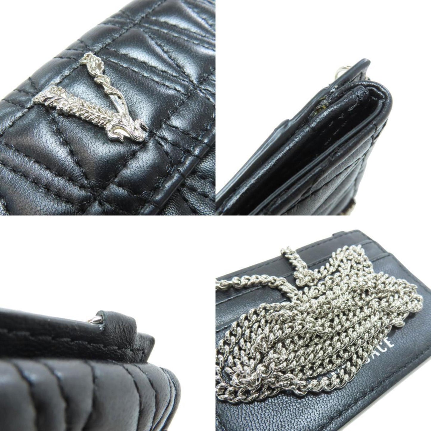 Versace Virtus, Black, Leather, shoulder