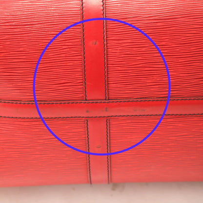Louis Vuitton Keepall 50, Red, Leather, travel