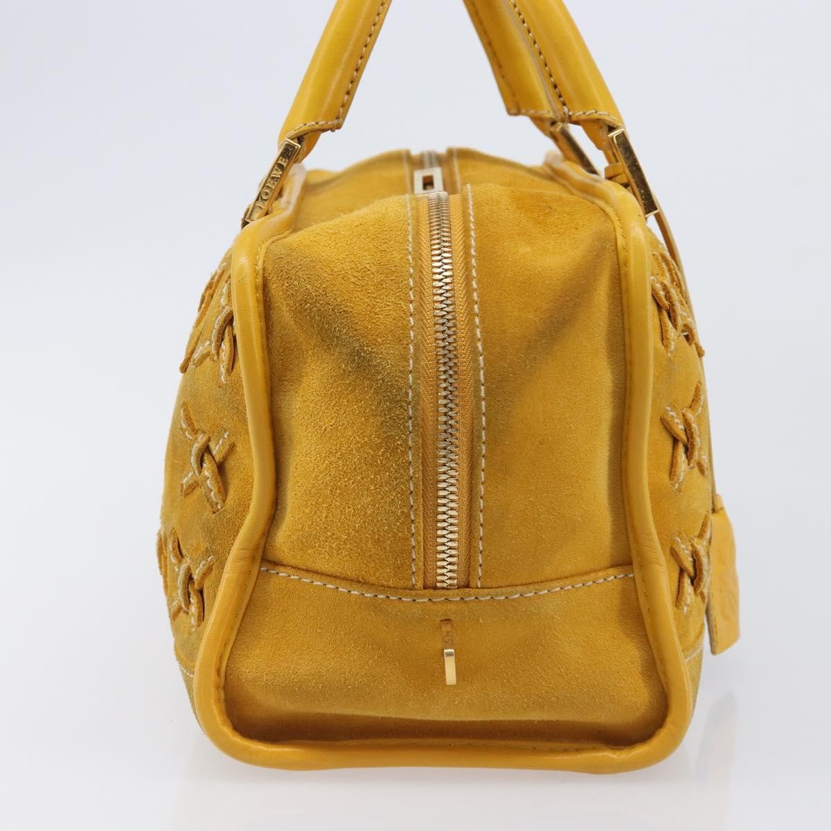 Loewe Amazona Suede, Yellow, Suede, Handbag