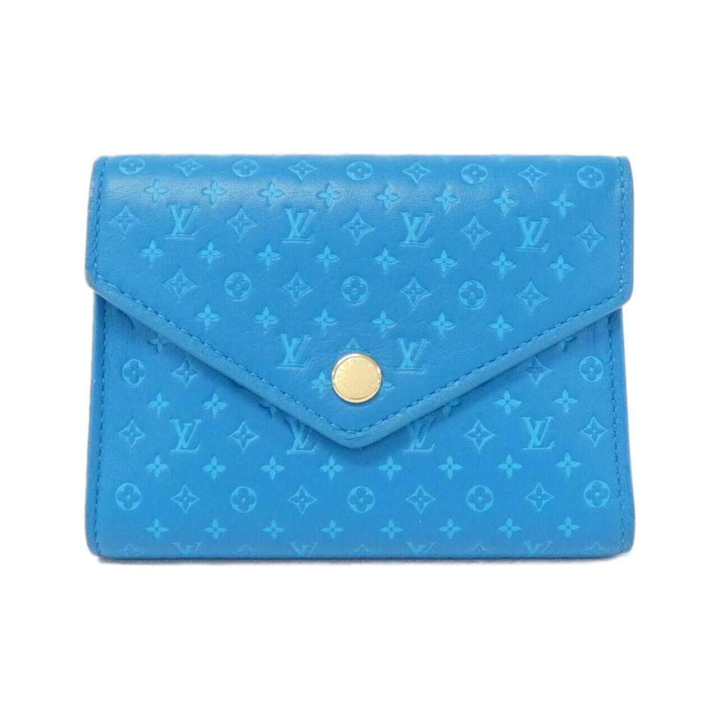 Louis Vuitton Victorine, Blue, Leather, wallet