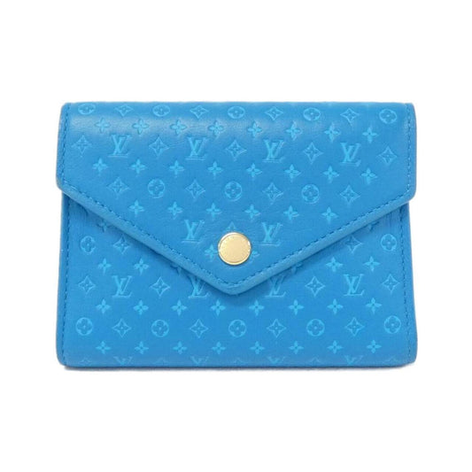 Louis Vuitton Victorine, Blue, Leather, wallet