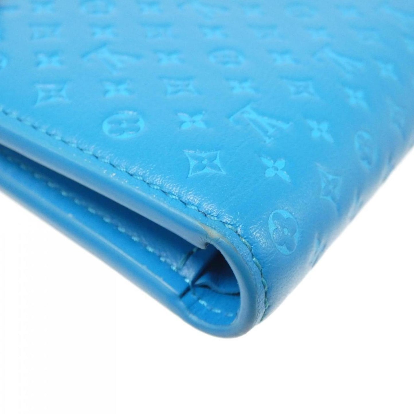 Louis Vuitton Victorine, Blue, Leather, wallet