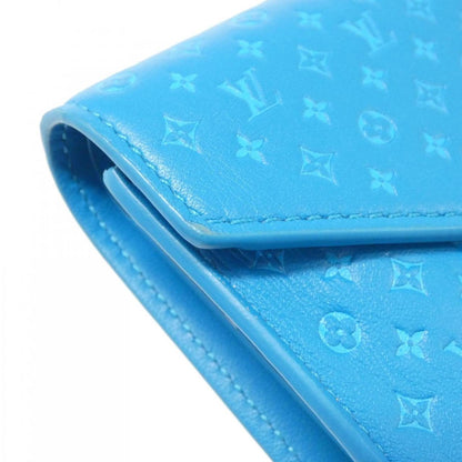 Louis Vuitton Victorine, Blue, Leather, wallet