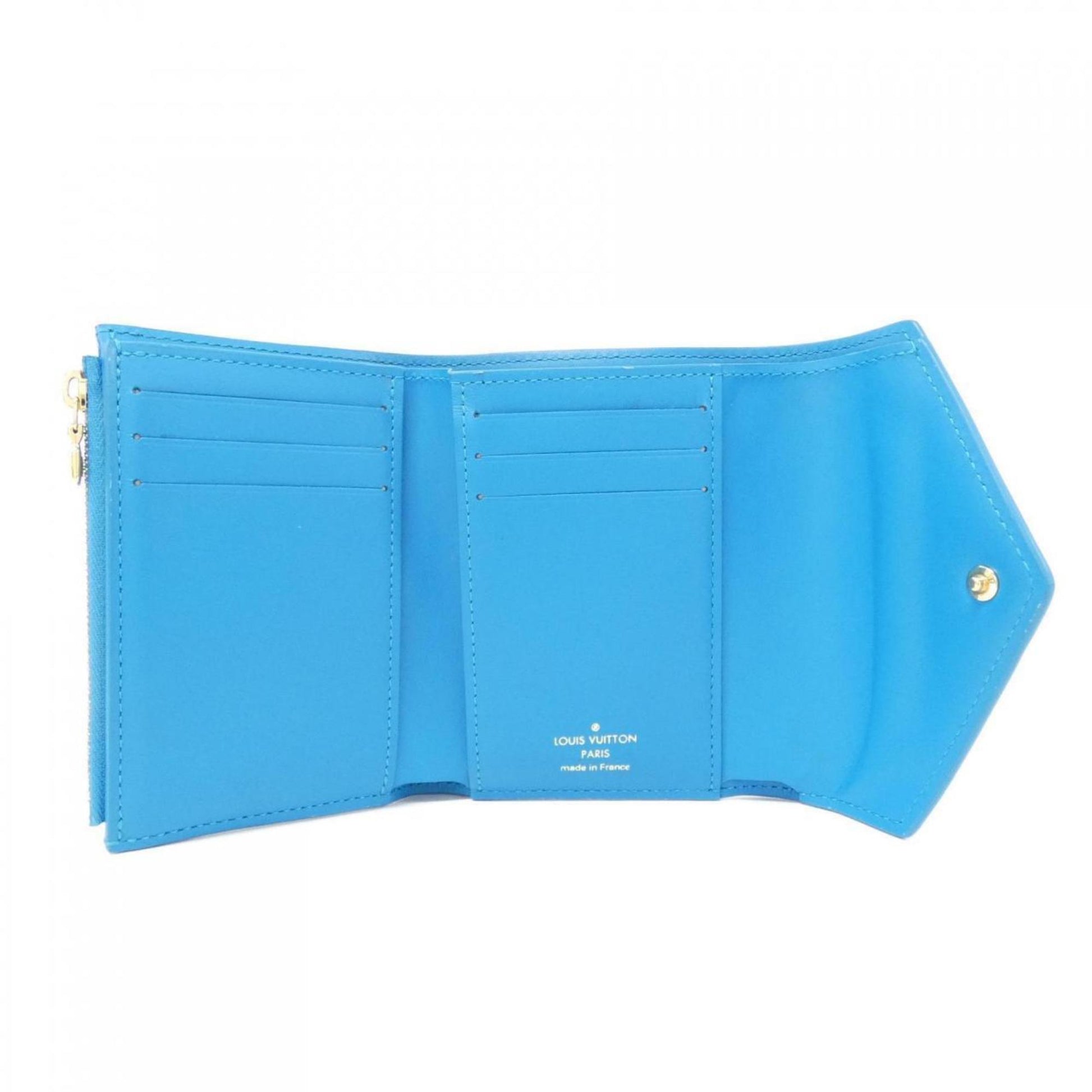 Louis Vuitton Victorine, Blue, Leather, wallet
