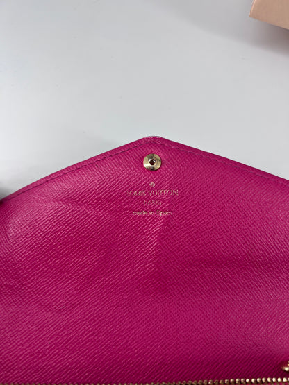 Louis Vuitton Portefeuille Sarah Wallet Monogram Empreinte, BROWN, CANVAS, Wallets