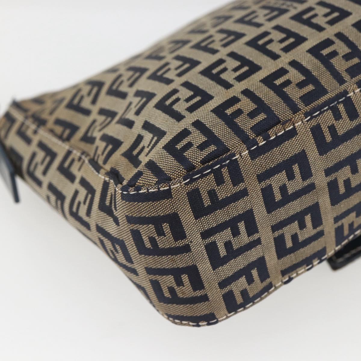 Fendi Zucchino Canvas Mamma Baguette canvas, NAVY, CANVAS, Handbag