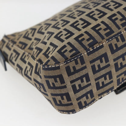 Fendi Zucchino Canvas Mamma Baguette canvas, NAVY, CANVAS, Handbag