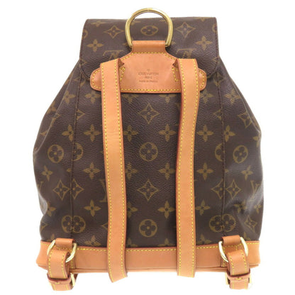 Louis Vuitton Montsouris MM, Brown, Canvas, backpack