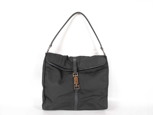 Gucci Jackie Bag Nylon, BLACK, NYLON, Handbag