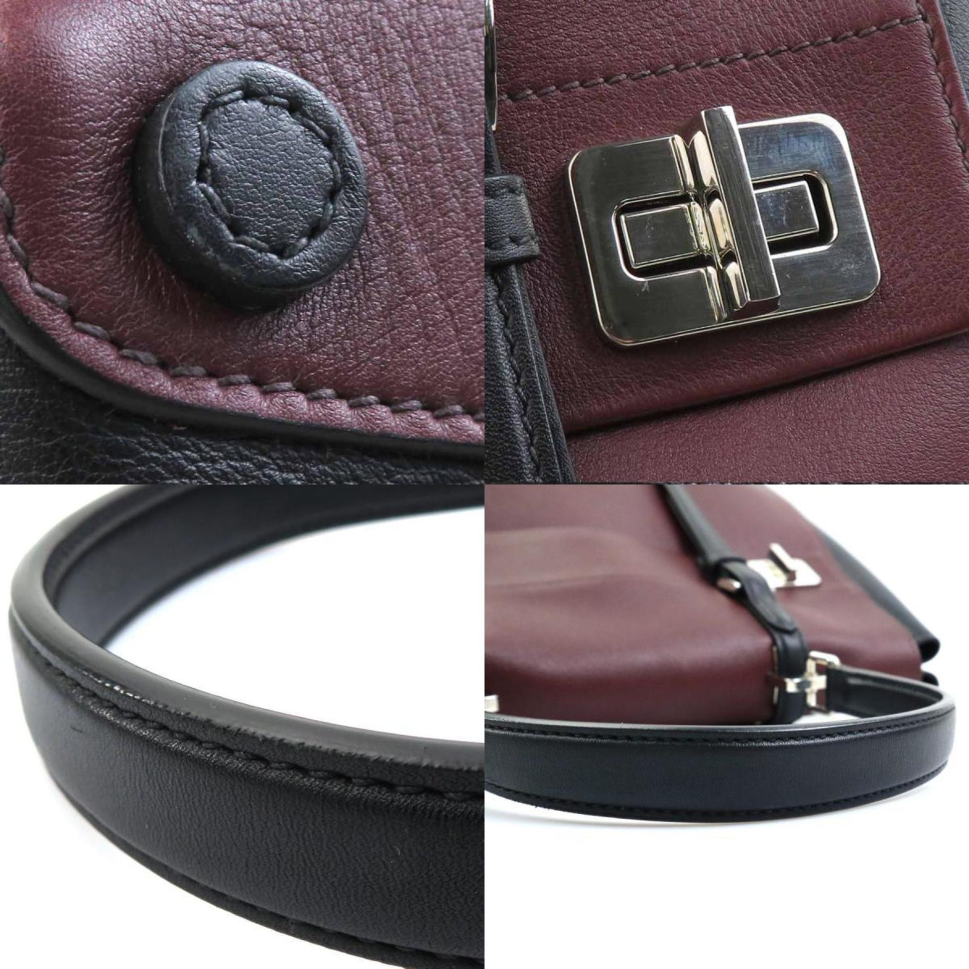 Prada, Black, Leather, handbag