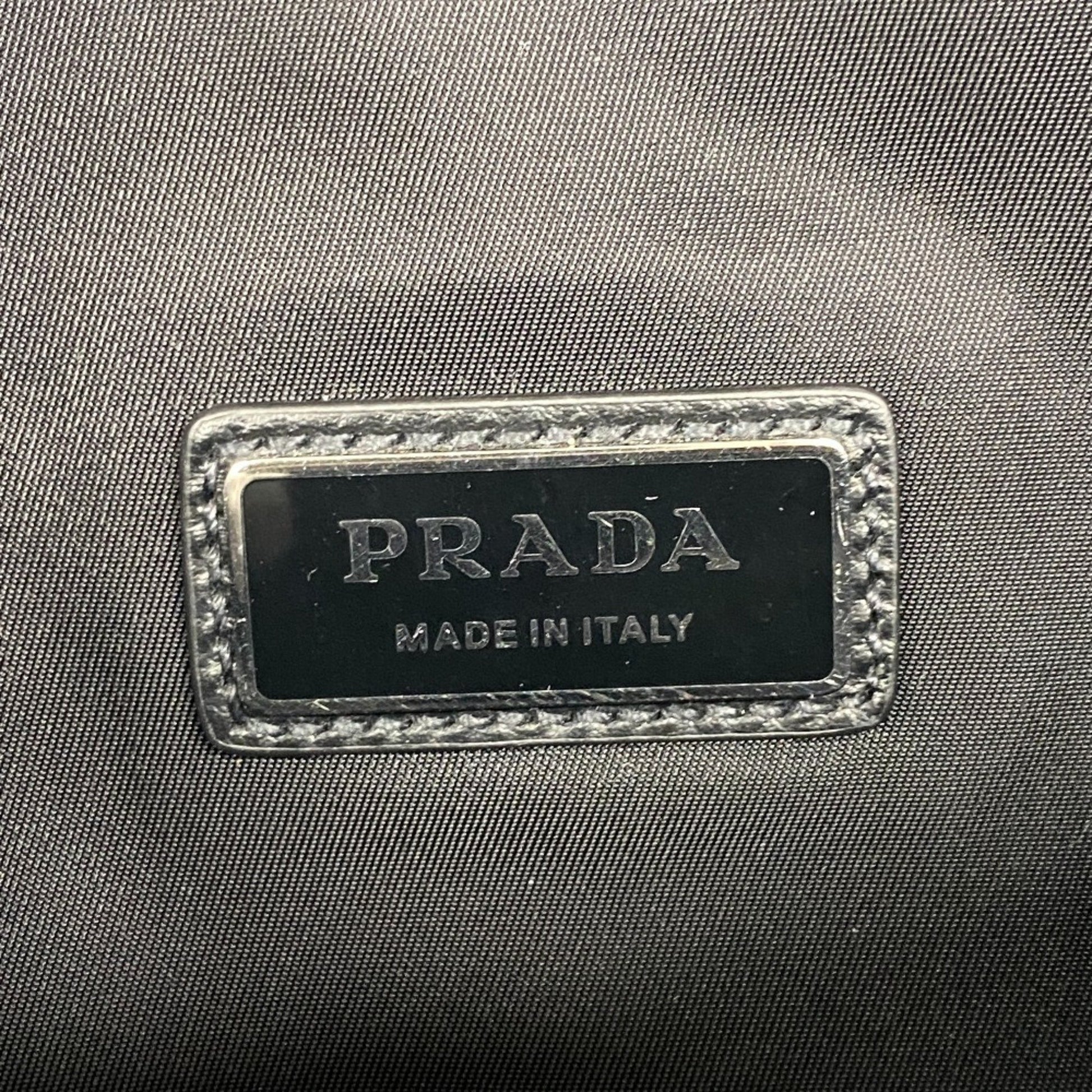 Prada Re-Nylon, Grey, Canvas, clutch