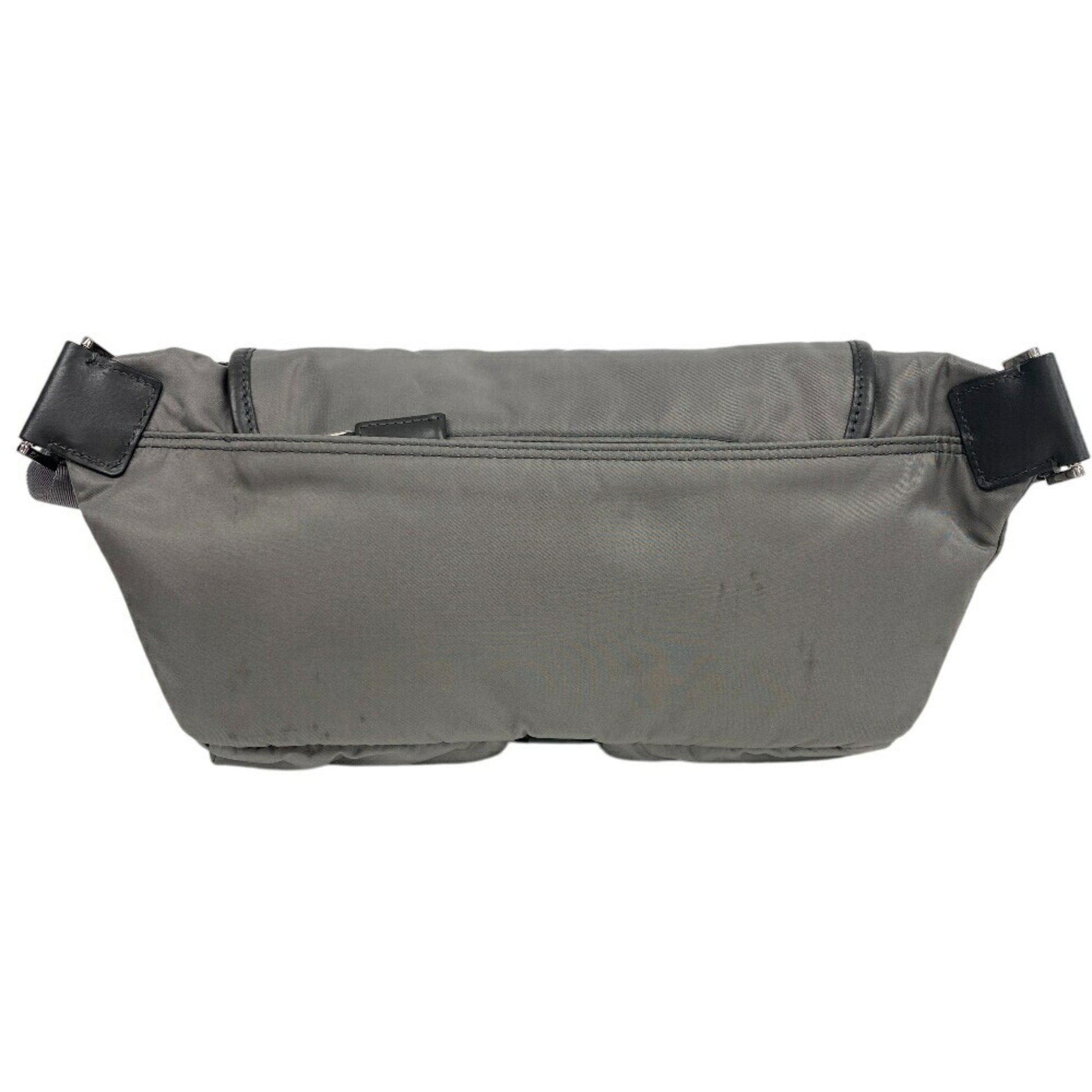 Prada Re-Nylon, Grey, Canvas, clutch