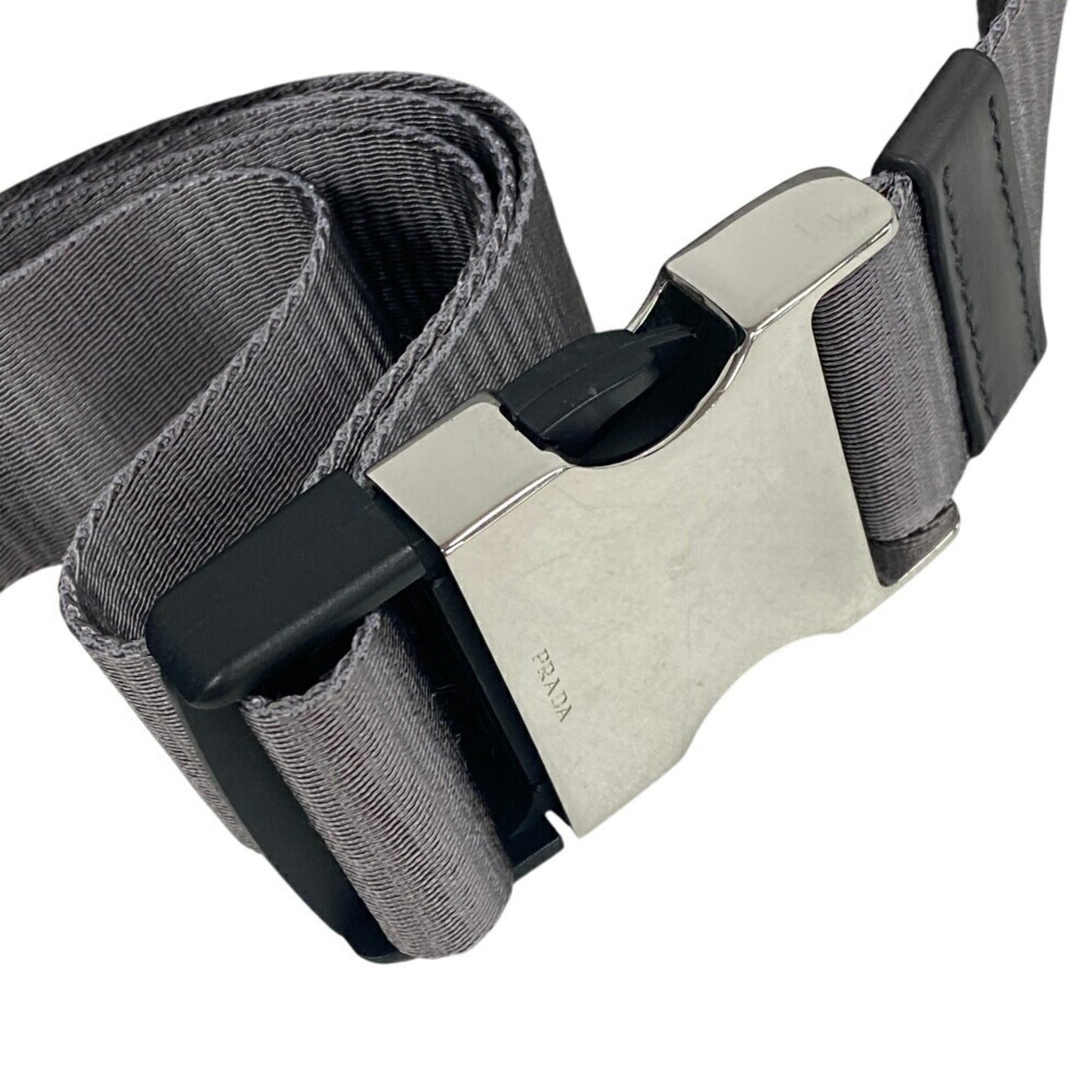 Prada Re-Nylon, Grey, Canvas, clutch