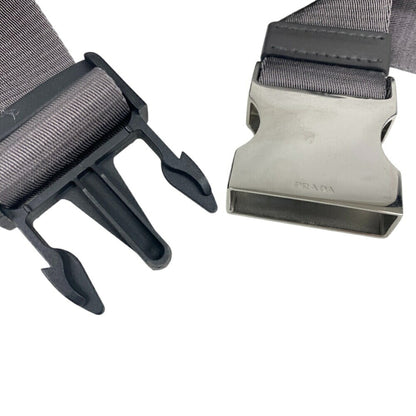 Prada Re-Nylon, Grey, Canvas, clutch