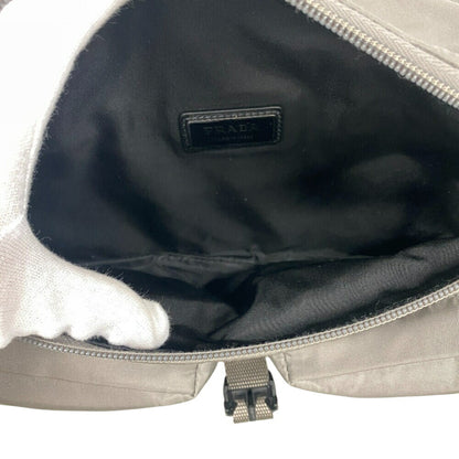 Prada Re-Nylon, Grey, Canvas, clutch