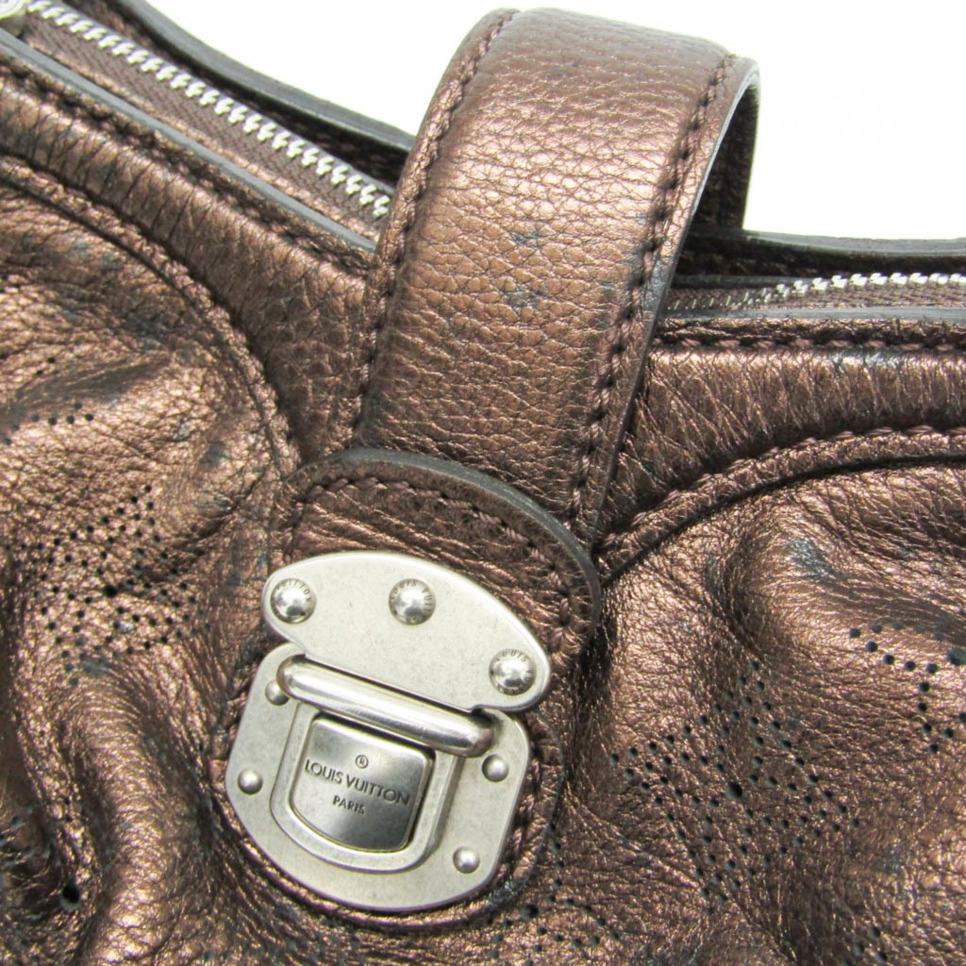 Louis Vuitton Mahina, Brown, Leather, shoulder