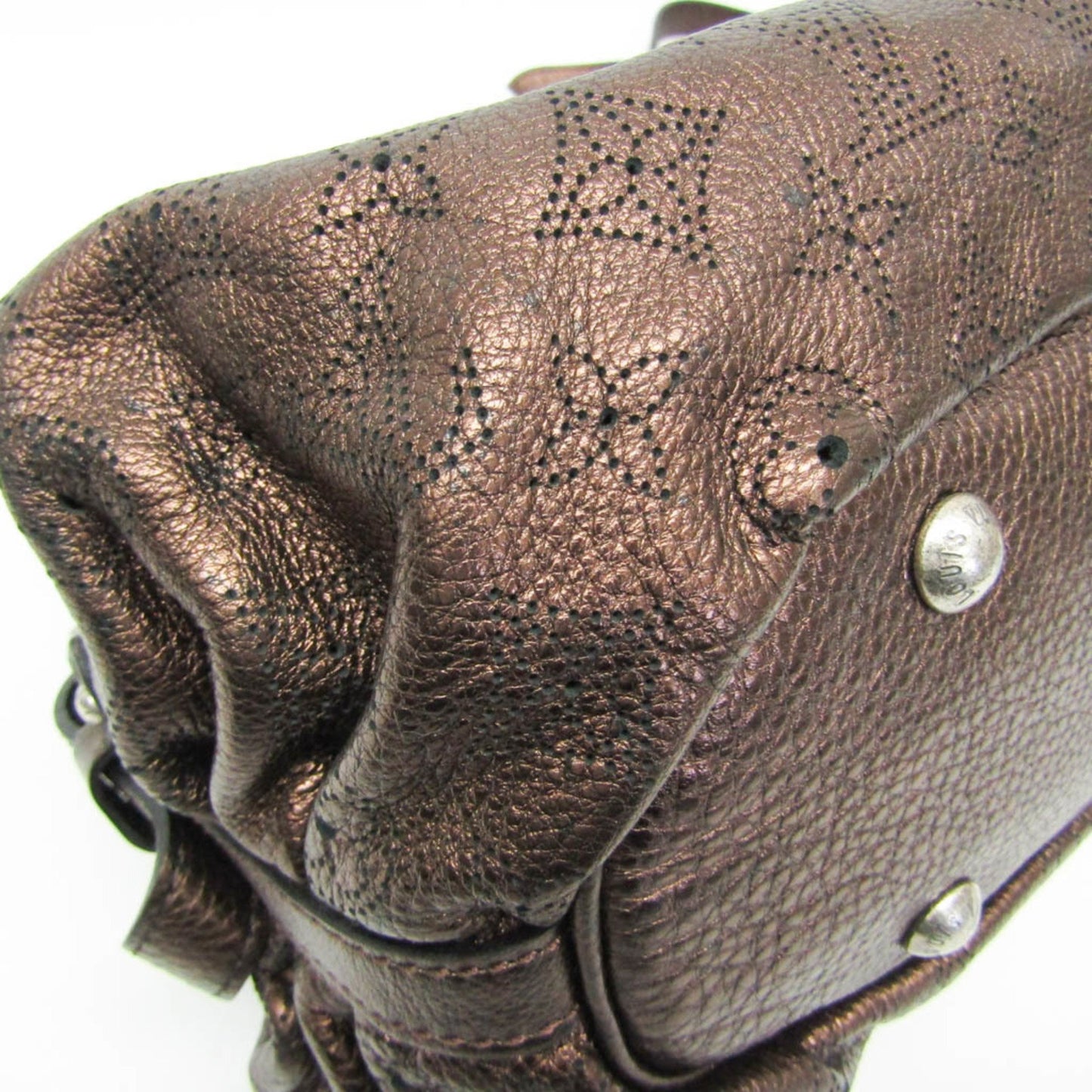 Louis Vuitton Mahina, Brown, Leather, shoulder