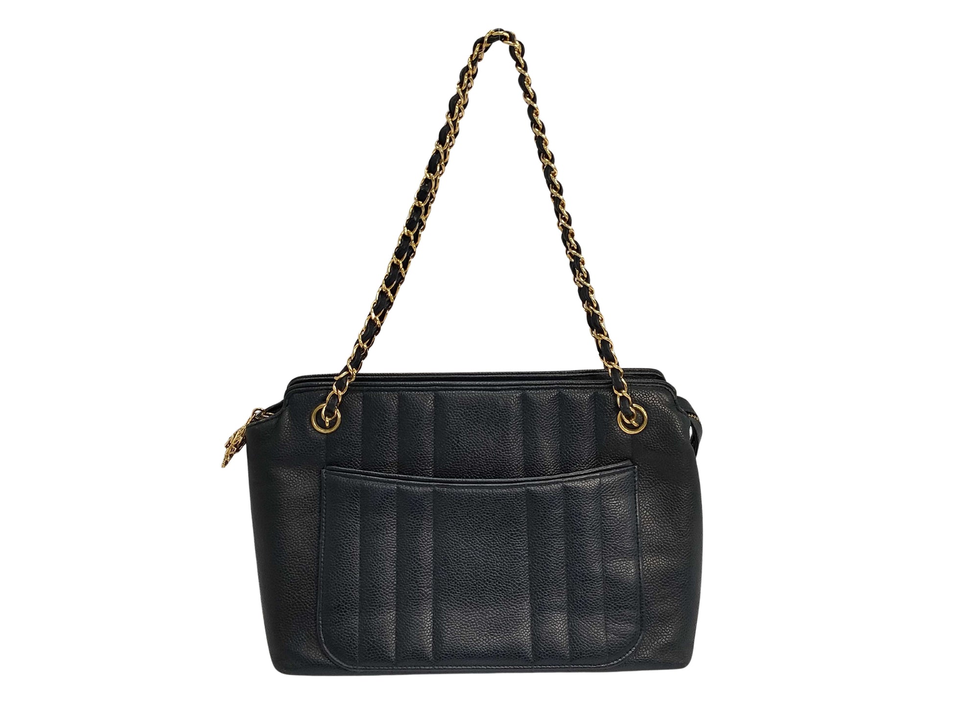 Chanel Mademoiselle, Navy, Leather, shoulder
