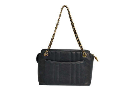 Chanel Mademoiselle, Navy, Leather, shoulder