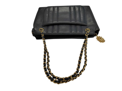 Chanel Mademoiselle, Navy, Leather, shoulder