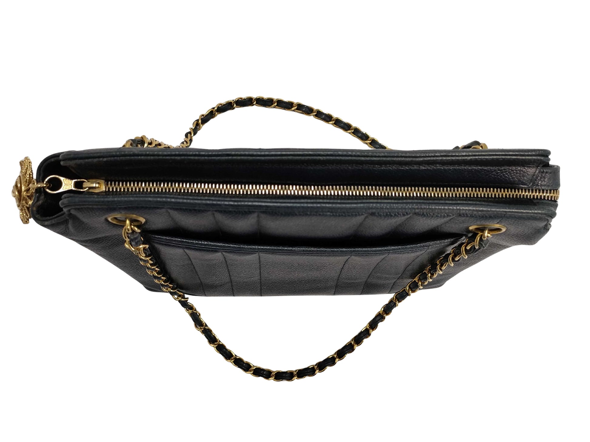 Chanel Mademoiselle, Navy, Leather, shoulder