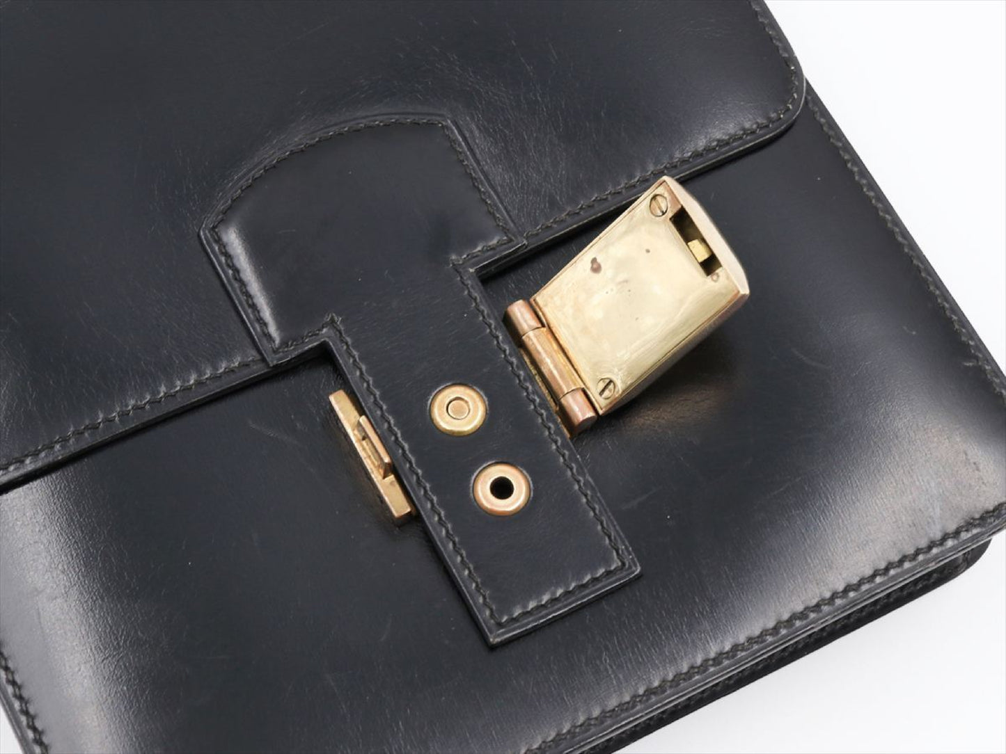 Hermes Depeche Shoulder Bag Courchevel, Black, Leather, Shoulder Bag