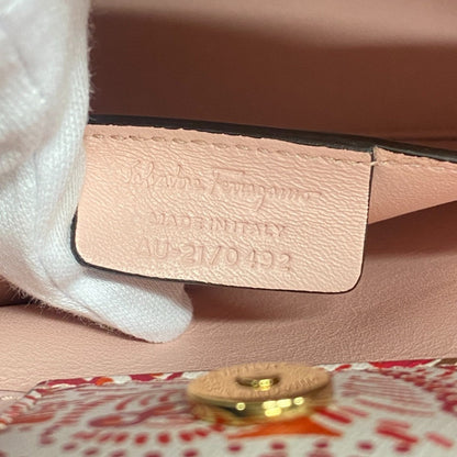 Salvatore Ferragamo Vara, Red, Canvas, handbag