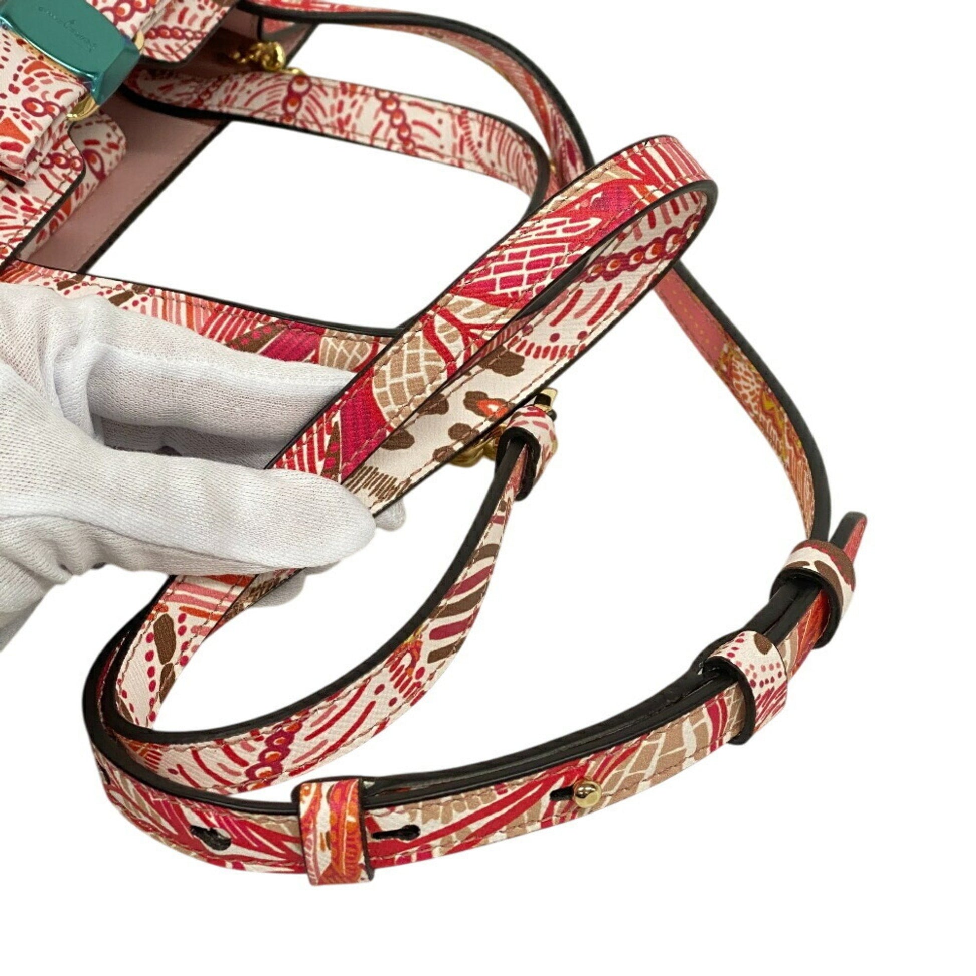 Salvatore Ferragamo Vara, Red, Canvas, handbag