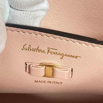 Salvatore Ferragamo Vara, Red, Canvas, handbag