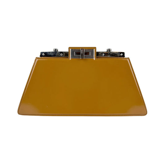 Fendi Peekaboo Mini Pocket, Brown, Leather, shoulder