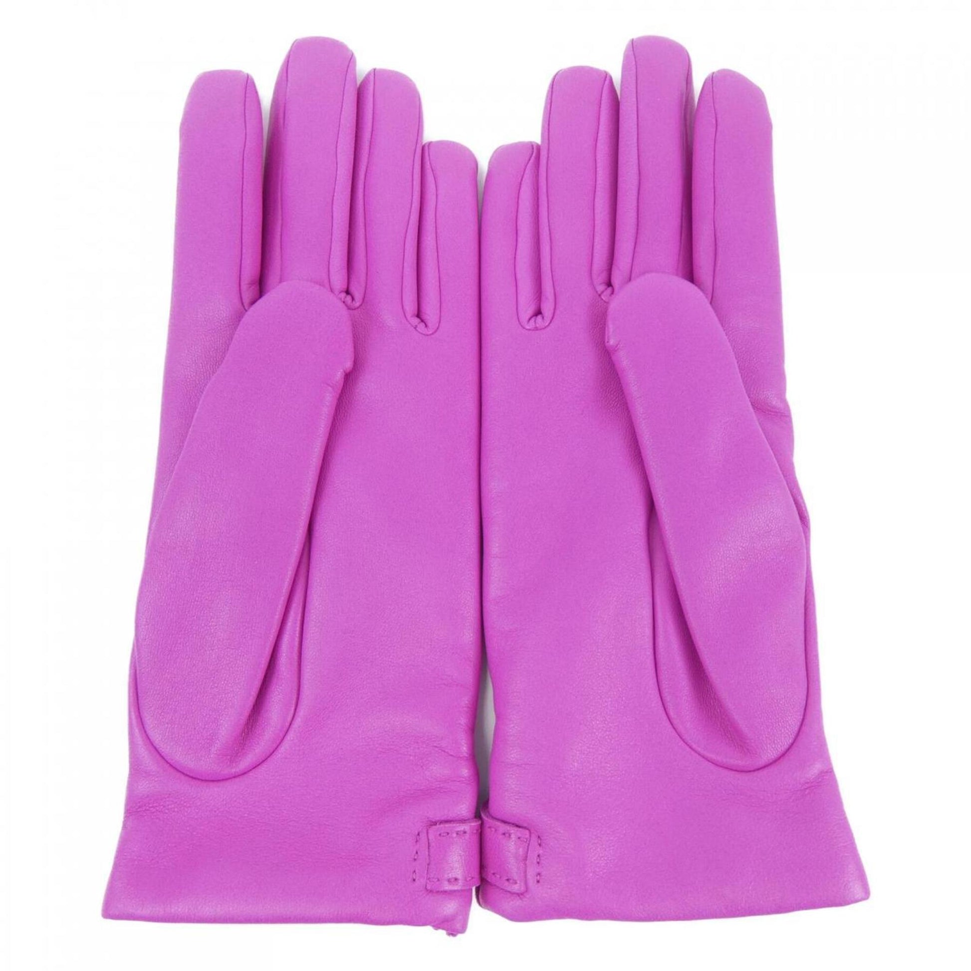 Hermès Kelly, Pink, Leather, gloves
